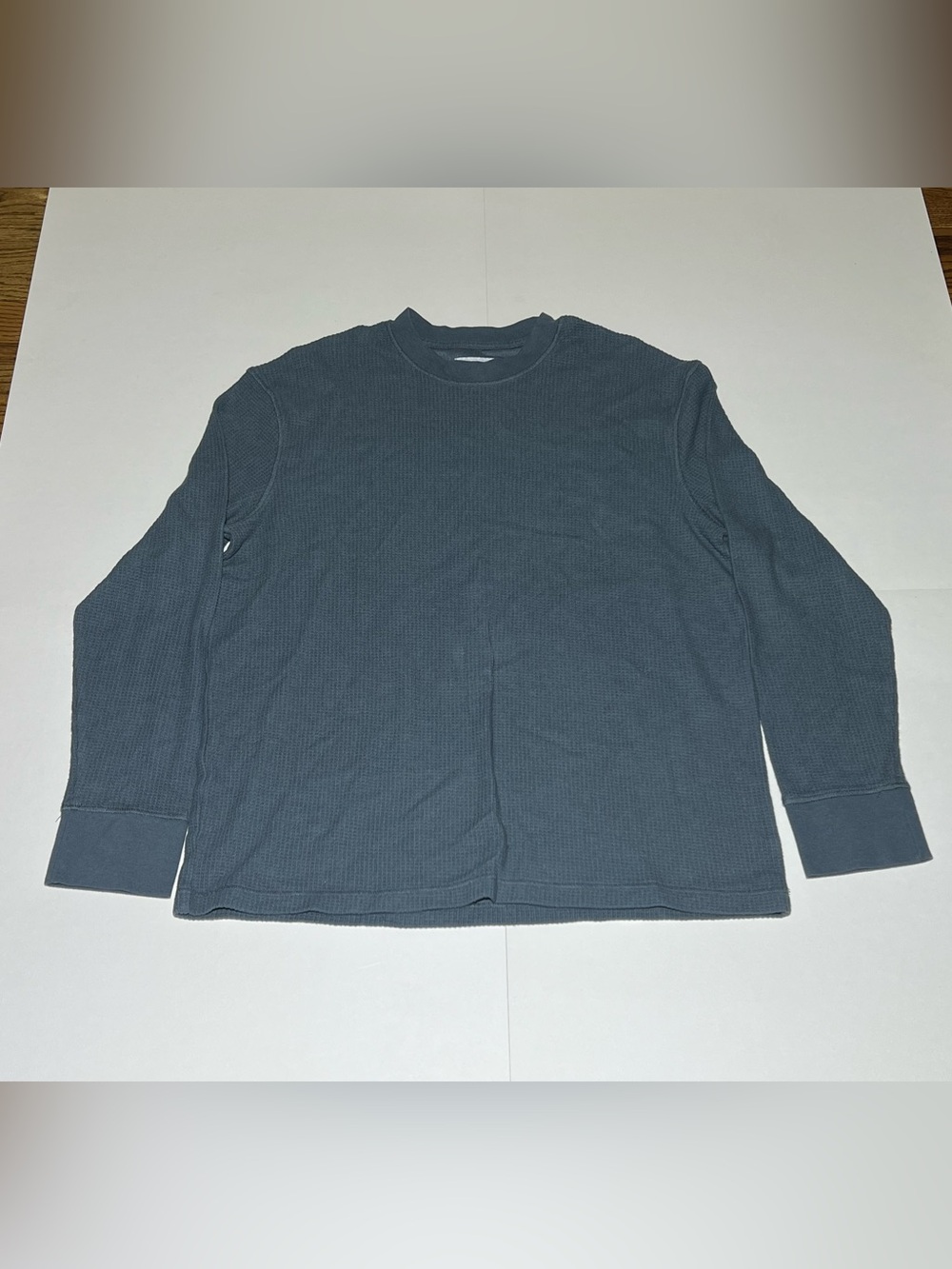 Goodfellow & Co Men's Long Sleeve Waffle Crewneck - Navy